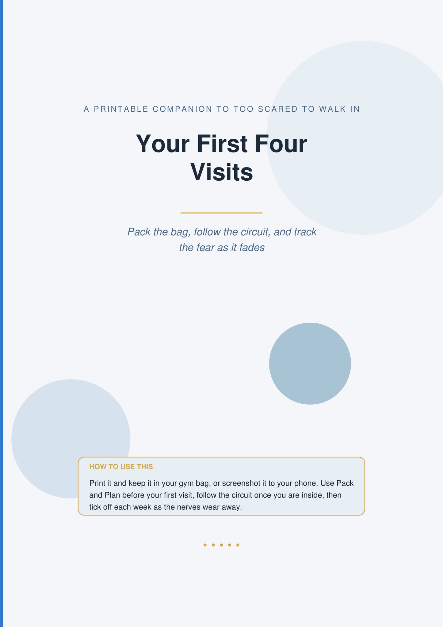Your First Four Visits